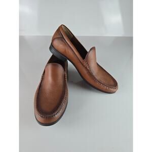 Johnston Murphy Hawkins Mens Loafer 11.5 M Brown Sheepskin Leather Shoes 20-4470